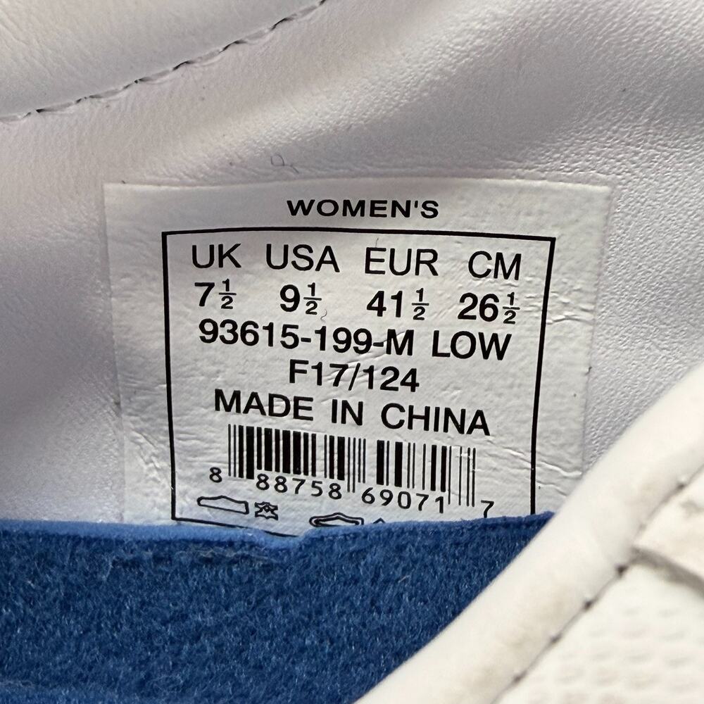 K-Swiss Women 9.5 Hoke CMF Leather Sneakers White Red Stripes 93615-199-M Low - Picture 10 of 12